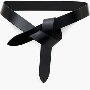 ISABEL MARANT black lecce leather belt Large